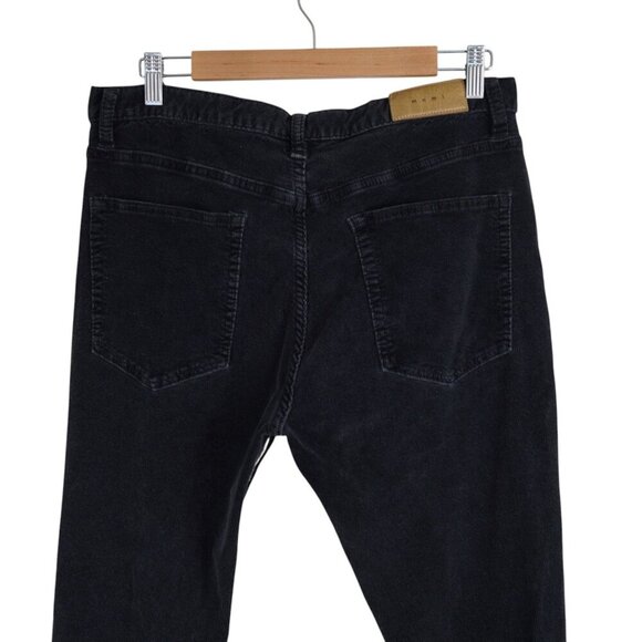 MNML Mens Corduroy Flare Denim Button Fly Raw Hem Jeans 34 - Picture 7 of 13